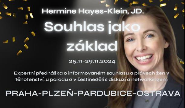 Mezinárodní odbornice na reprodukční práva Hermine Hayes-Klein opět podpoří hnutí The Roses Revolution v ČR: kladení rudých růží a série veřejných přednášek